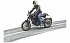 Мотоцикл Scrambler Ducati Cafe Racer с мотоциклистом  - миниатюра №3